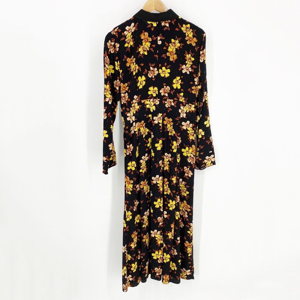 TOPSHOP Floral Long-Sleeve Maxi Dress Size 10 NWT - Picture 2 of 6
